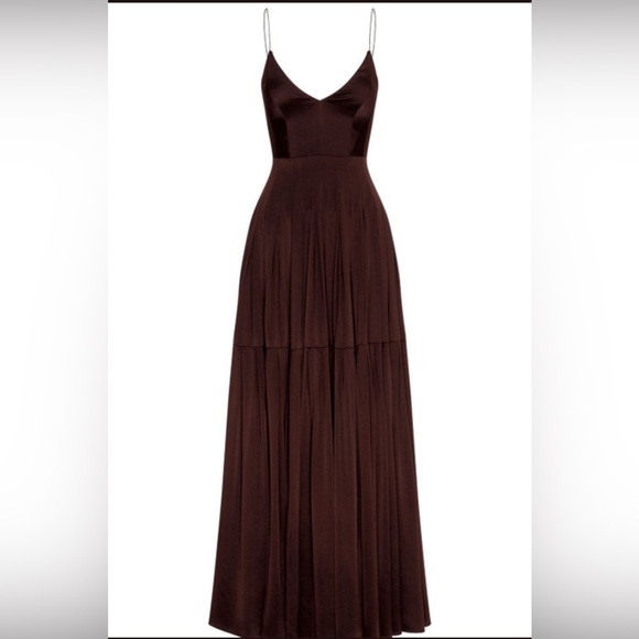 V-neck pleated dress - Picture 1 of 12
